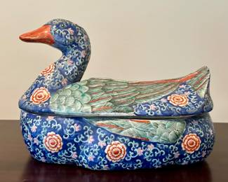 Chinese Covered Duck Tureen