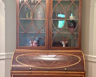 Antique Hand Carved English Secretary Desk circa 1810