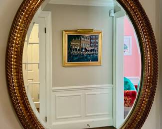 Gold Gilt Oval Mirror