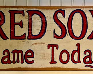 Red Sox Wood Sign