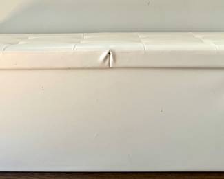 Faux Leather Storage Bench