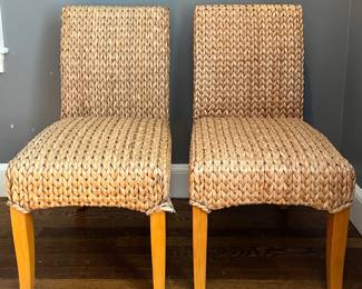 (4) Pottery Barn Sea Grass Chairs