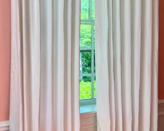 (2) Sets of Custom Linen Panels