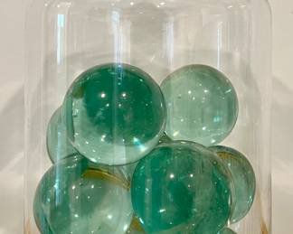Apothecary Jar with Glass Orbs