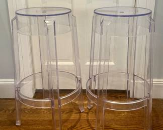 (2) Acrylic Bar Stools