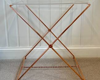 (2) Acrylic Side Tables with Removable Tray