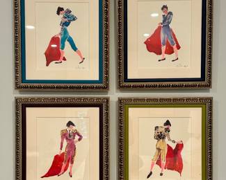 (4) Matador Lithographs 26/30, Signed