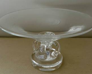 Steuben Glass Pedestal Plate