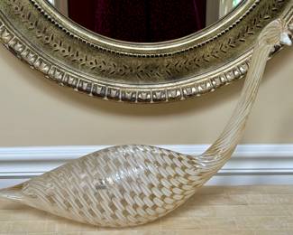 Vintage Murano Glass Swan, Signed Licio Zanetti