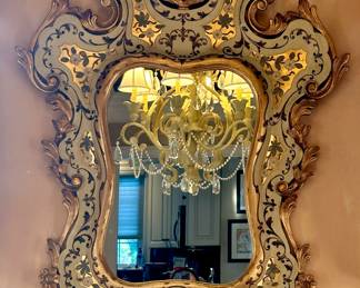 Decorative Carved Shell Form Gold Mirror