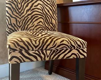 (2) Leopard Print Chairs