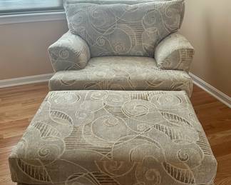 Sealy Oversized Armchair with Ottoman