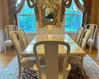 Ashley Millenium Furniture Dining Room Table with Extension & 8 Chairs