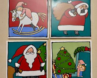 (4) Xmas Coasters