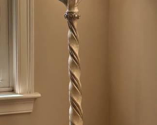Distressed Barley Twist Floor Lamp