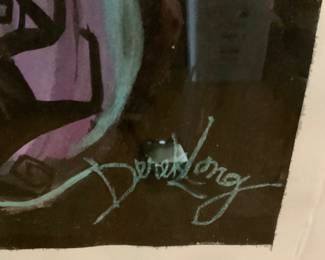 Very Unique & Haunting Derek Long print. Large - 7 ft x 2 1/2 ft. 