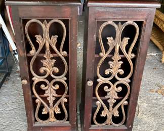 Vintage storage side tables.