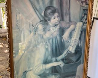 Lovely Renoir print (large 4 ft x 3 ft ) with exquisite frame.