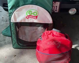 Pet tent/bed.  Kids fort (in red bag).