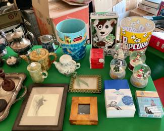 Teapots. Frames etc.