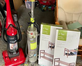 Vacuum Cleaners.  Bamboo Shoe Racks - (new in box)