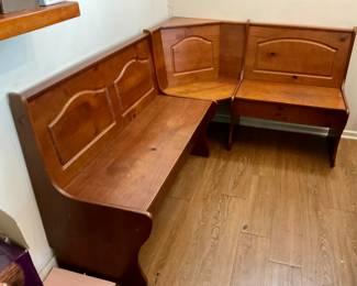 Wood Corner Bench Seating