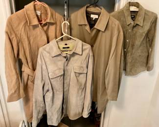 Claiborne suede jacket. Calvin Klein wool jacket.  By Joseph suede shirt/jacket.