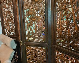 4-panel Asia screen.