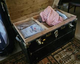 One of many trunks and footlockers.