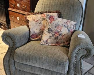 Barcalounger Recliner, Chest of Drawers with Brass Handles