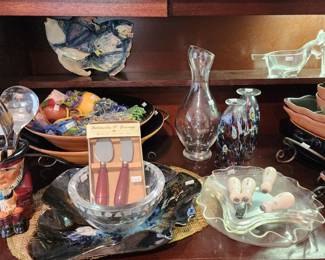 Glass Elephant Bowl, Glass Donkey Bowl