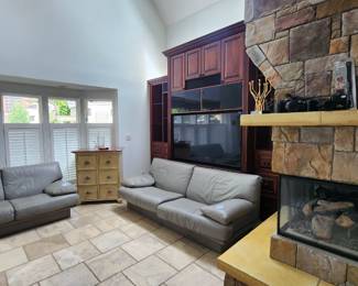 Leather Sofa, Leather Loveseat, 65