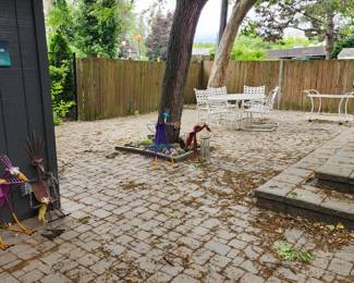 Garden Tool Yard Art Birds, Brown Jordan 2 Tier Patio Cart, Brown Jordan 6 Chair Oval Patio Dining Set