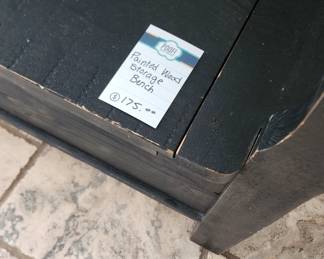 Painted Wood Storage Bench