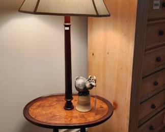Table Floor Lamp, Signed Todd Warner Hippo Bell