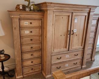 Table Floor Lamp, Armoire/Dresser Set