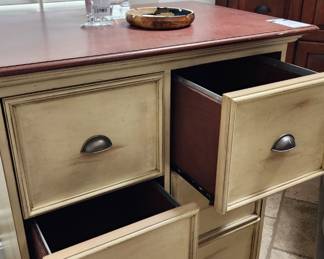 6 Drawer Filing Cabinet, Vintage Ceramic Ashtray, Waterford Male Golfer Figure