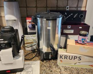 Soda Stream, Pasta Machine, Krups Espresso Mini, Krups Espresso Cup Set, Krups OptiSlice

