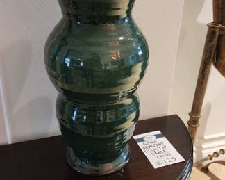 Demilune Flip Top Table, Ceramic Vessel