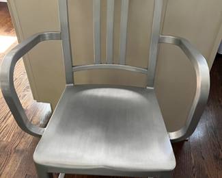 Emeco aluminum arm chairs…pair 