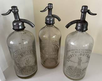 Old seltzer bottles