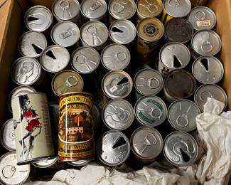 Old beer can collection