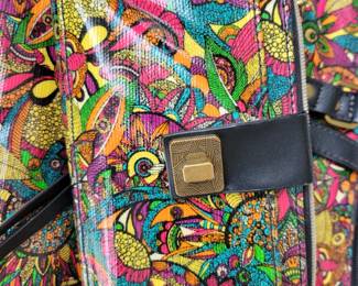 SAKROOTS Rainbow Spirit large handbag w/shoulder straps slouchy tote and matching wallet priced separately $30 and $15 respectively