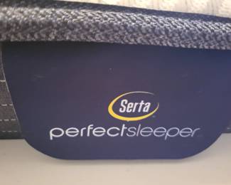 KING SERTA PERFECT SLEEPER PILLOW TOP MATTRESS W/HEAD ADJUSTABLE BASE AND FOAM MATTRESS TOPPER $500, TUFTED ASHLEY HEADBOARD, FOOT BOARD AND SIDE RAILS $150