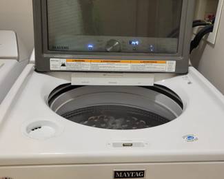 MAYTAG TOP LOAD WASHER W/ POWER WASH CYCLE DEEP FILL OPTION/AUTO SENSING OPTION $300 AND MAYTAG COMMERCIAL GRADE 7CU.FT. DRYER W/STEAM ENHANCED OPTIONS $300