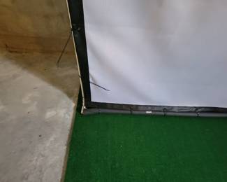 CARL'S STANDARD IMPACT GOLF SCREEN WITH LOOP 9' X 12' WITH CUSTOM BUILT PVC FRAME/STAND