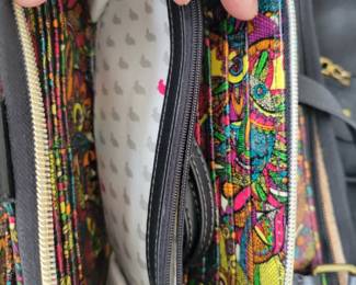 SAKROOTS Rainbow Spirit large handbag w/shoulder straps slouchy tote and matching wallet priced separately $30 and $15 respectively