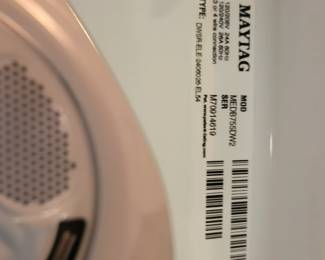 MAYTAG TOP LOAD WASHER W/ POWER WASH CYCLE DEEP FILL OPTION/AUTO SENSING OPTION $300 AND MAYTAG COMMERCIAL GRADE 7CU.FT. DRYER W/STEAM ENHANCED OPTIONS $300