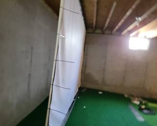 CARL'S STANDARD IMPACT GOLF SCREEN WITH LOOP 9' X 12' WITH CUSTOM BUILT PVC FRAME/STAND