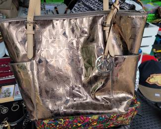 MK bag $20 Michael Kors metallic jet set bag